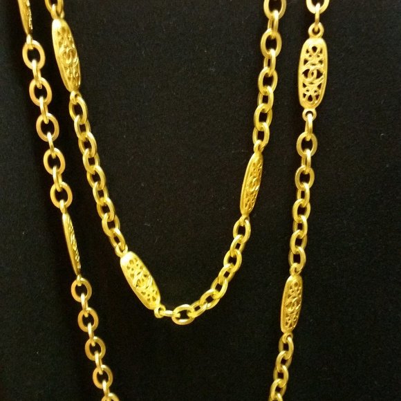 Vintage Chanel Oval link Chain 38.5" - Picture 1 of 6